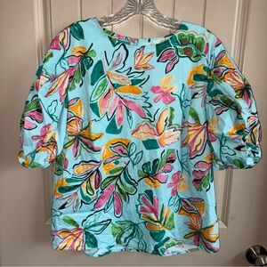 Easel Vibrant Floral Women's Blouse